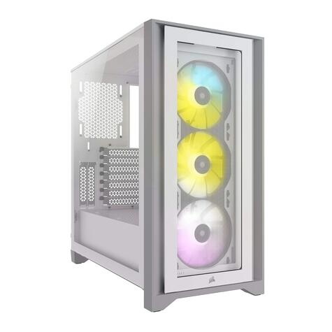 Corsair Corsair Geh CORSAIR Midi iCUE 4000X RGB (Tempered Glass) White