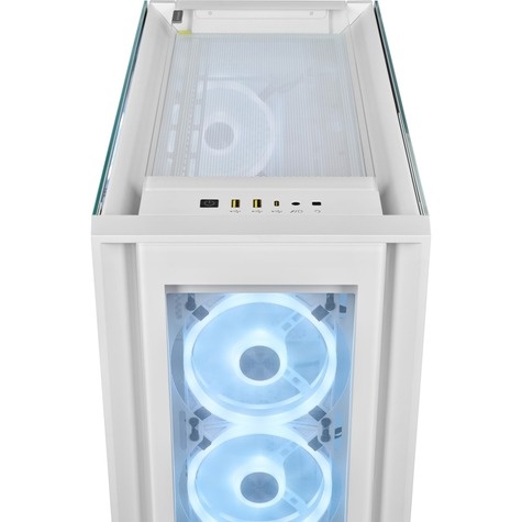 Corsair iCUE 5000X RGB QL Edition Tempered Glass Mid-Tower Smart Case True White