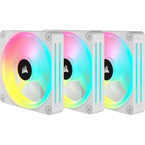 Corsair Ventilator 120*120*25 QX120 RGB LED Fan White Triple