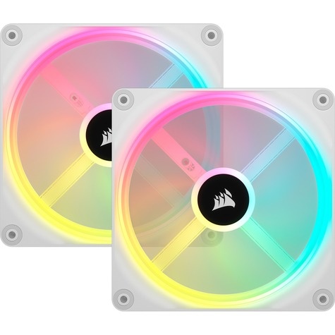 Corsair Ventilator 140*140*25 QX140 RGB LED Fan White Duo