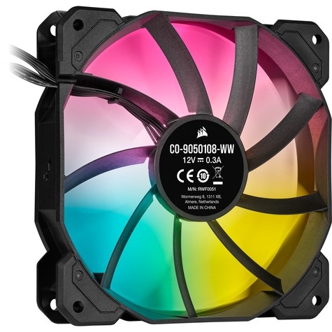 Corsair SP Series SP120 RGB ELITE 120mm RGB LEDFan with AirGuide Single Pack