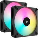 Corsair Corsair AF ELITE Series AF140 RGB ELITE 140mm Fluid Dynamic RGB Fan with AirGuide Dual Pack with Lighting Node CORE