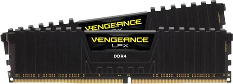 Corsair DDR4 2133MHz 16GB 2 x 288 DIMM Unbuffered 13-15-15-28 Vengeance LPX Black Heat spreader 1.20V XMP 2.0 Supports 6th Intel(R) CoreT i5/i7