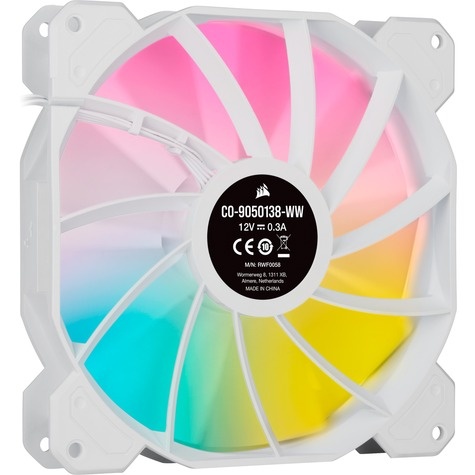 Corsair White SP140 RGB ELITE  140mm Fan 1p