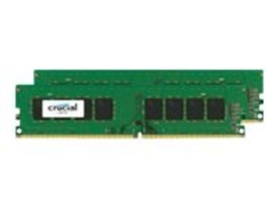 Crucial - DDR4 - 8 GB: 2 x 4 GB - DIMM 288-pin - unbuffered