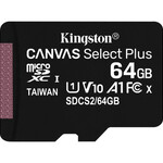 Kingston Kingston SDHC Card Micro 64GB UHS-I Canvas Select Plus