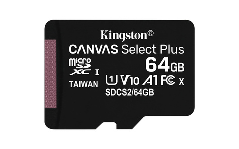 Kingston SDHC Card Micro 64GB UHS-I Canvas Select Plus