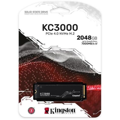 Kingston SSD    2TB Kingston M.2  PCI-E   NVMe    KC3000 retail