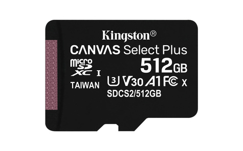 Kingston SDXC Card Micro 512GB UHS-I Canvas Select