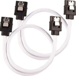 Corsair Corsair Premium Sleeved SATA Cable 2-pack - White