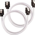 Corsair Corsair Premium Sleeved SATA Cable 2-pack - White