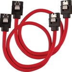 Corsair Corsair Premium Sleeved SATA Cable 2-pack - Red
