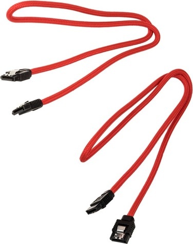 Corsair Premium Sleeved SATA Cable 2-pack - Red