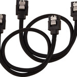 Corsair Corsair Premium sleeved SATA cable 2-pack - Black