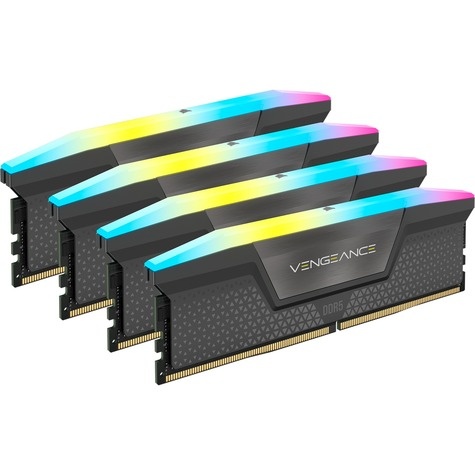 Corsair DRAM Memory Kit VENGEANCE RGB - 64GB (4 × 16GB Kit) -DDR5 6200MHz C32