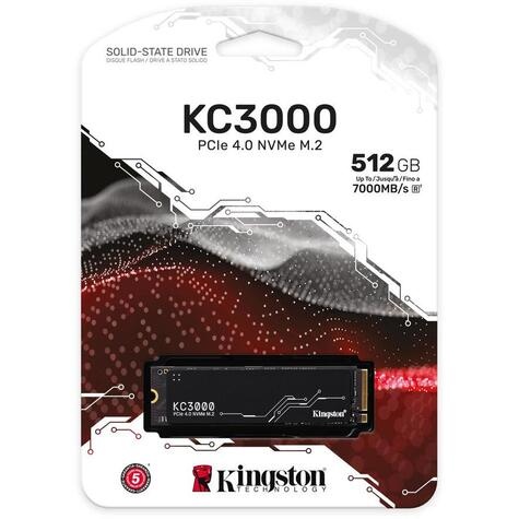 Kingston SSD  512GB Kingston M.2  PCI-E   NVMe    KC3000 retail