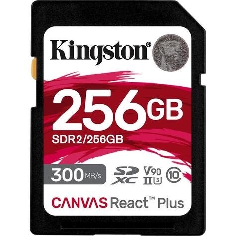 Kingston SD Card 256GB Kingston SDXC React+ 300R/260W Reader retail