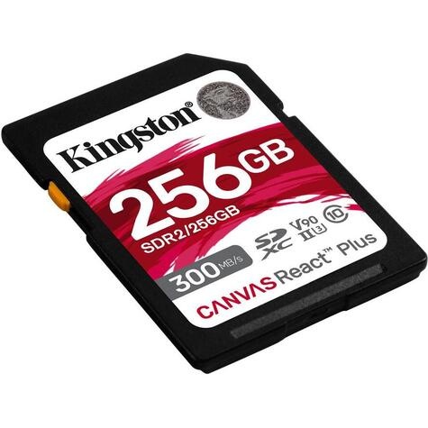 Kingston SD Card 256GB Kingston SDXC React+ 300R/260W Reader retail