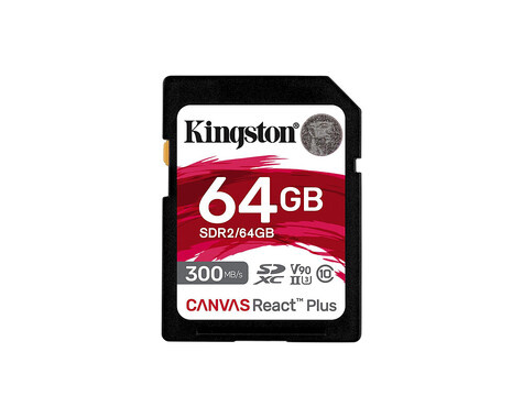 Kingston SDXC Card 64GB U3 V90 Canvas React Plus