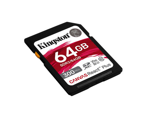 Kingston SDXC Card 64GB U3 V90 Canvas React Plus