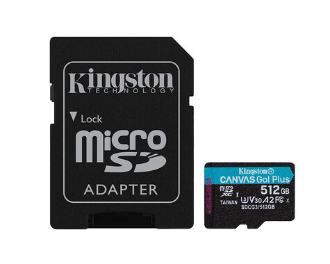 Kingston SD MicroSD Card 512GB Kingston SDXC Canvas Go Plus w.A retail