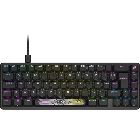 Corsair Corsair K65 PRO MN-BLK-OPX Silver-RGB CH-91A401A-BE AZERTY BE