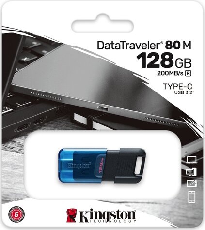 Kingston USB-C 3.2 FD 128GB DataTraveler 80 M