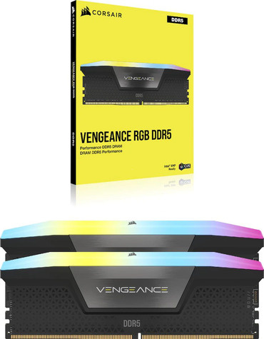 Corsair Memory Kit VENGEANCE RGB - 48GB (2 x 24GB) - DDR5 DRAM 5200MHz C38