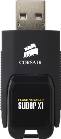 Corsair USB-Stick Voyager Slider X1 - USB 3.2 Gen 1 (3.1 Gen 1) - 128 GB - Black