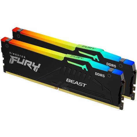 Kingston DDR5  64GB PC 6000 CL36 Kingston KIT (2x32GB) FURY Beast RGB retail