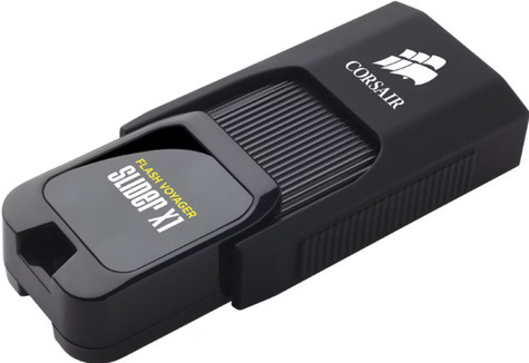 Corsair Flash Voyager Slider X1 USB 3.0 256GB Capless Design Read 130MBs Plug and Play