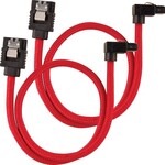 Corsair Corsair Premium sleeved SATA cable with 90° connector 2-pack - Red