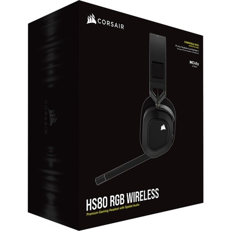 Corsair HS80 RGB Wirls Gaming Headset Carbon