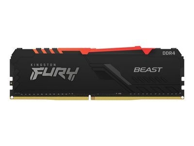 Kingston FURY Beast RGB - DDR4 - module - 16 GB - DIMM 288-pin - 3600 MHz / PC4-28800 - unbuffered
