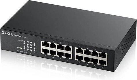 ZyXel Switch 16 Port Gigabit Unmanaged Switch GS1100-16 V3