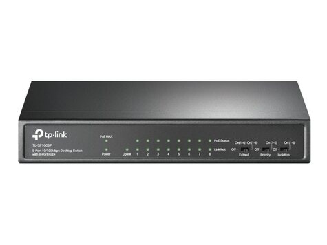 TP-Link TL-SF1009P 9-Port 10/100Mbps 8x PoE+ (65W) Switch