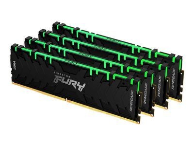 Kingston FURY Renegade RGB - DDR4 - kit - 32 GB: 4 x 8 GB - DIMM 288-pin - 3600 MHz / PC4-28800 - unbuffered