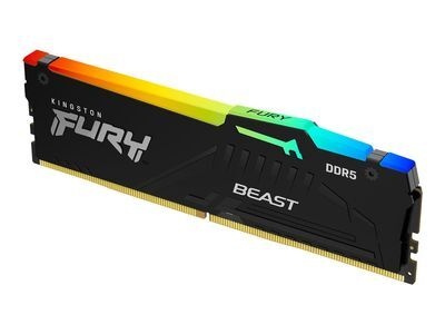 Kingston FURY Beast RGB - DDR5 - module - 32 GB - DIMM 288-pin - 6000 MHz / PC5-48000 - unbuffered