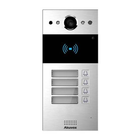 AKUVOX R20BX4 Intercom - 4 button incl. opbouw set