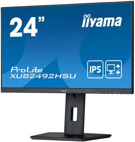 Iiyama 24i ETE IPS-panel 1920x1080 15cm HeightAdj. Stand Pivot 250cd/m Speakers VGA HDMI DisplayPort 4ms USB-HUB (23 8i VIS)