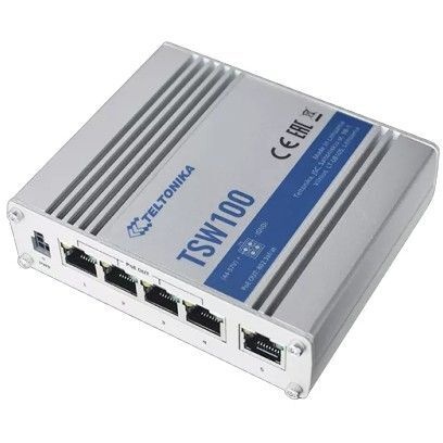 Teltonika TSW100 Industrial GSwitch 4x PoE+ (120W)
