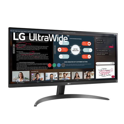 LG 73cm/29'' (2560x1080) LG 29WP500-B 21:9 5ms IPS 2xHDMI VESA UWFHD Black