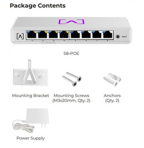 Alta Labs Switch 8-poort PoE