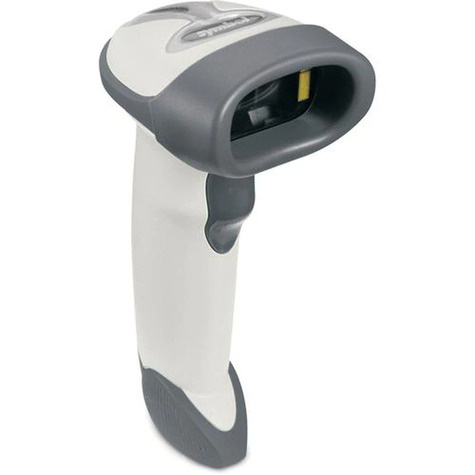 Zebra LS2208 1D laser barcode scanner white USB cable + hands free stand
