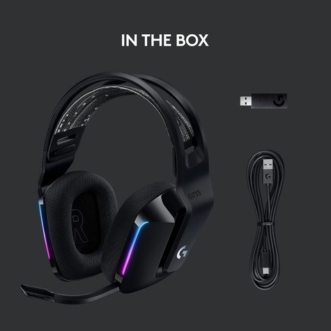 Logitech G733 LIGHTSPEED Wireless RGB Gaming Headset - BLACK - EMEA