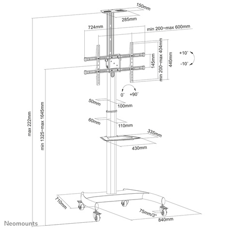 Neomounts Public Mount up to 70" Neomounts PLASMA-M1900E