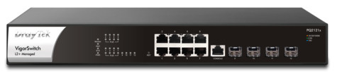 DrayTek VigorSwitch PQ2121x 12 poorts Layer 2+  managed switch