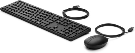 HP 320MK Wired Keyboard and Mouse Set - QWERTY