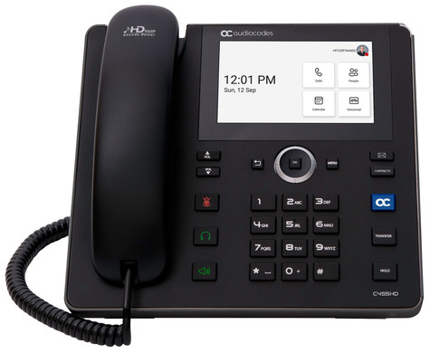 AudioCodes AudioCodes Teams C455HD IP-Phone PoE GbE black with integrated BT and D