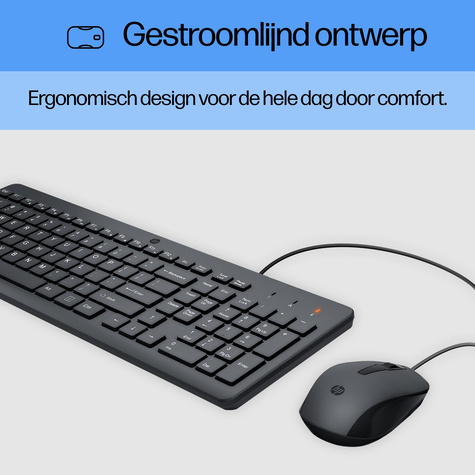 HP 150 Wired Keyboard and Mouse Set - QWERTY